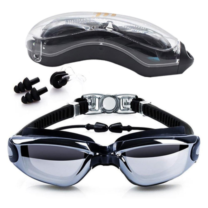 HD Waterproof Anti-Fog Swimming Goggles with Cap