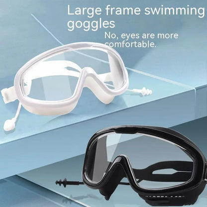 Waterproof Anti-Fog Large Frame Swimming Goggles